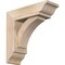 Ekena Millwork Thorton Traditional Smooth Bracket w/ Offset Brace, Douglas Fir, 5 1/2"W x 16"D x 16"H BKT0604X16X16THR01SDF - alternate 1